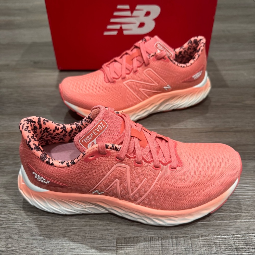 New Balance Fresh Foam X EVOS v3 Pink Athletic Running Sneakers